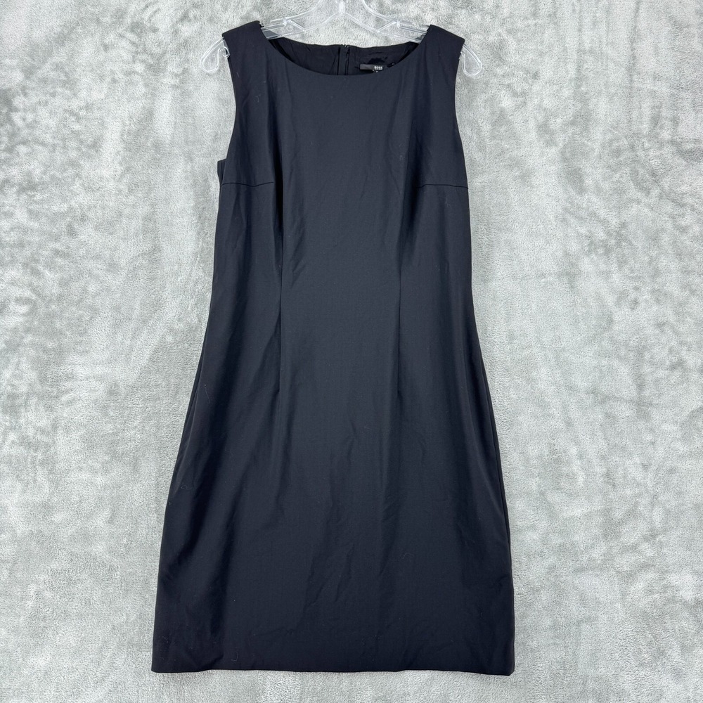 Hugo Boss Dress Womens 8 Dinoma Wool Blend Sheath Career Office Minimalist‎ Zip